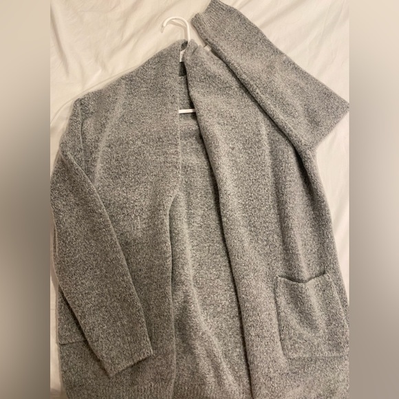 Sweaters - Oversized Grey Sweater Cardigan